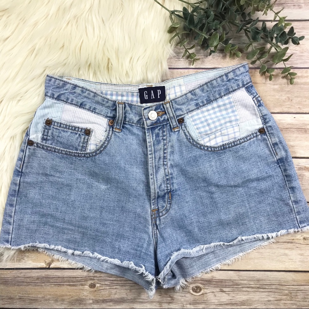Vintage GAP High Waist Patchwork Cutoff Shorts